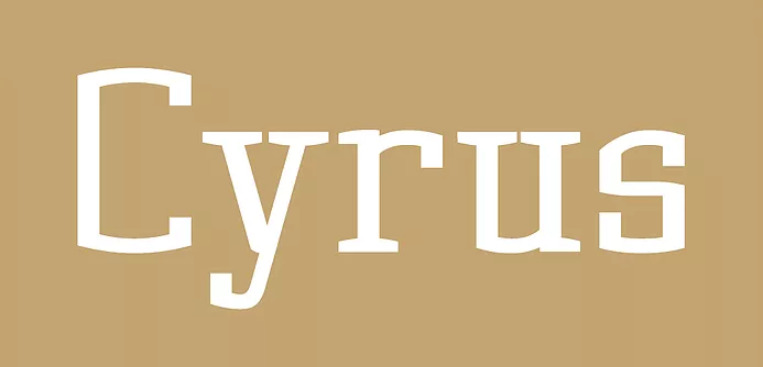 Пример шрифта Cyrus #1